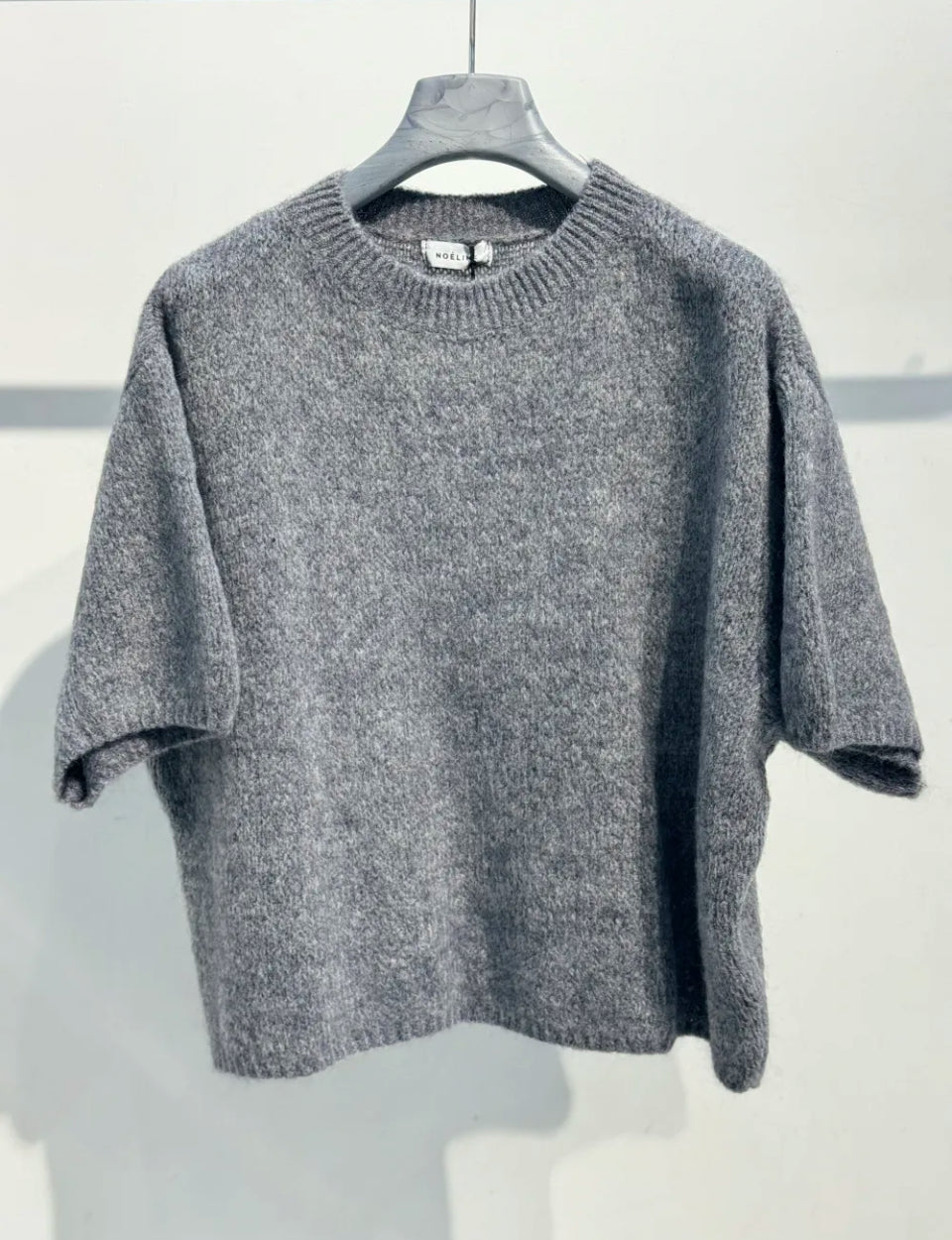Pull en Kid Mohair & Laine Gris