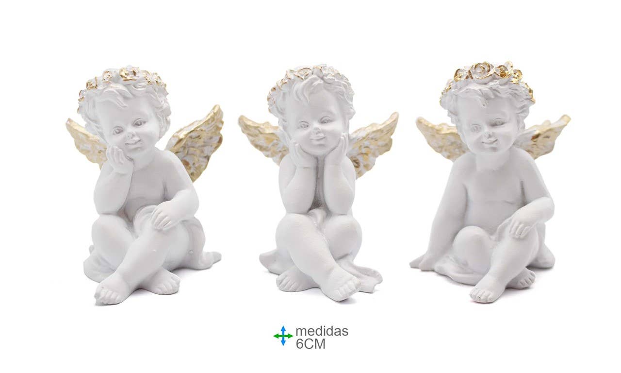 Ange en résine 6 cm (3 pièces)