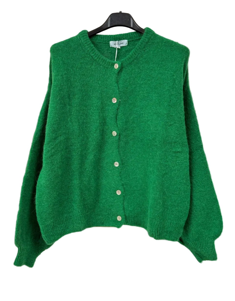 Gilet en Alpaga superfine & Laine Vert