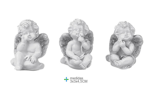 Ange en résine 3x3x4, 5 cm (6 pièces)