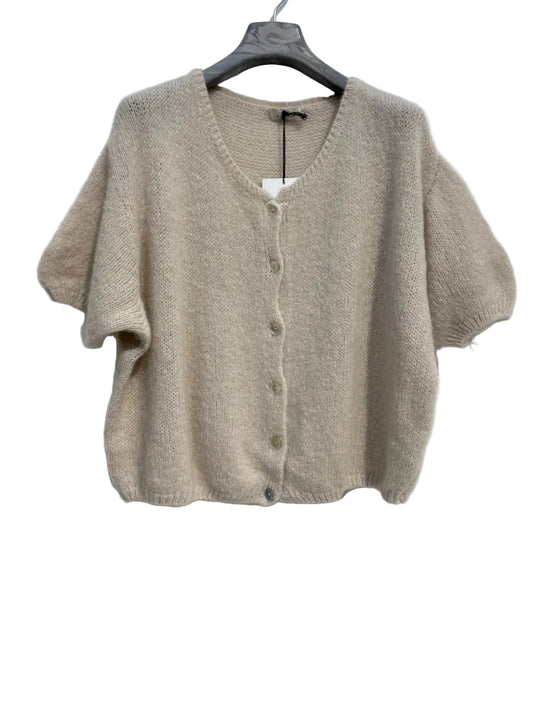 Gilet en Kid Mohair & Laine Beige