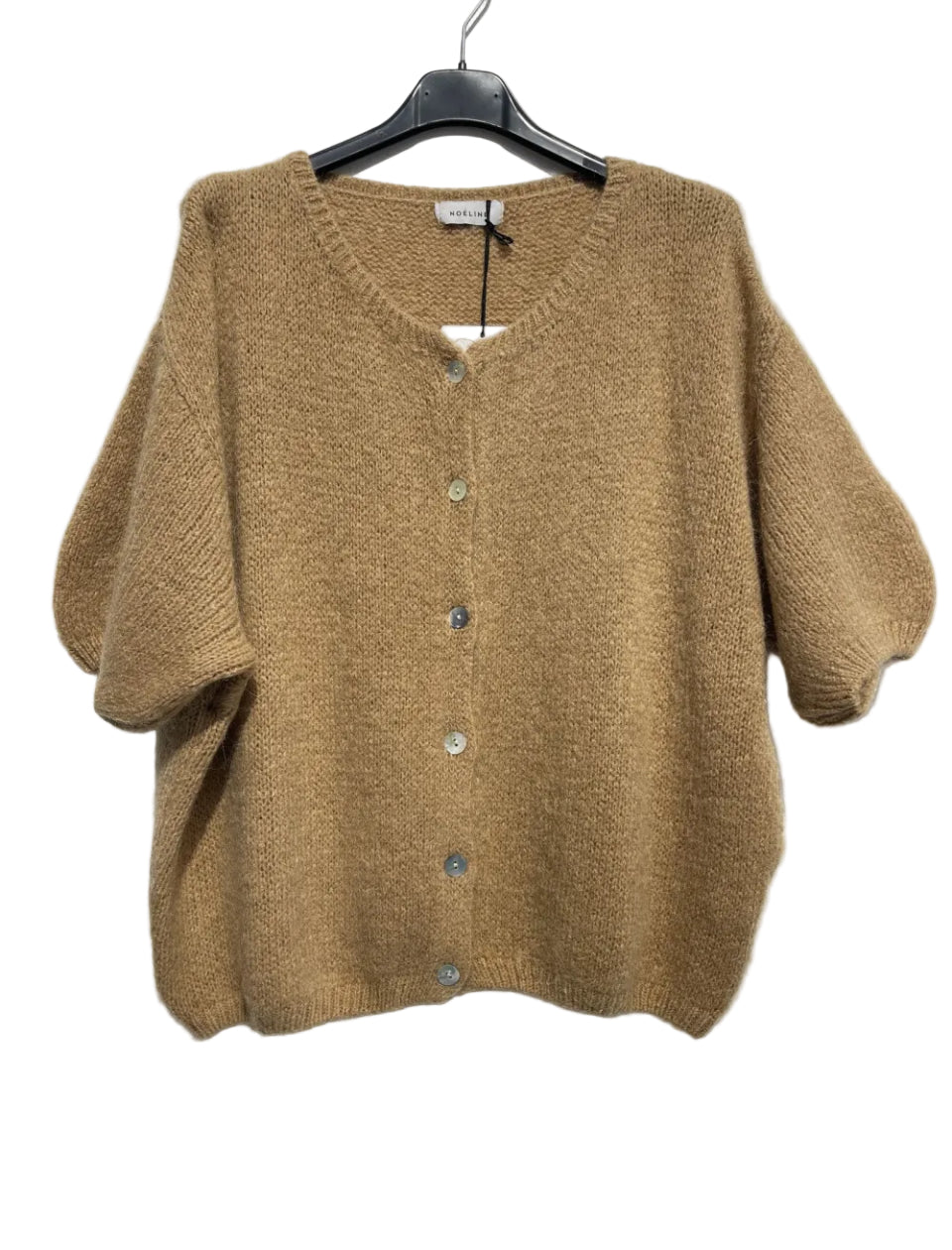 Gilet en Kid Mohair & Laine Camel