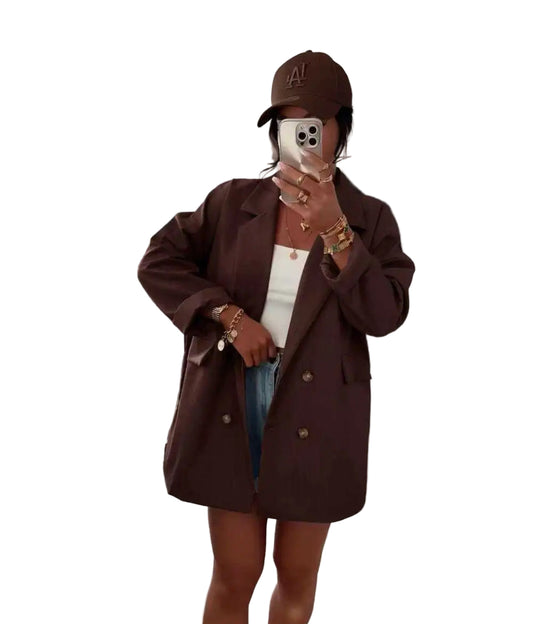 Blazer oversize chocolat