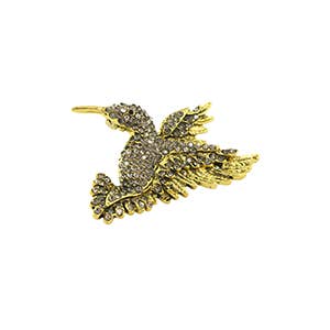 Broche oiseau à paillettes